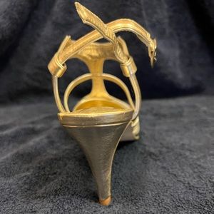 Women gold and silver new without box sling back shoe